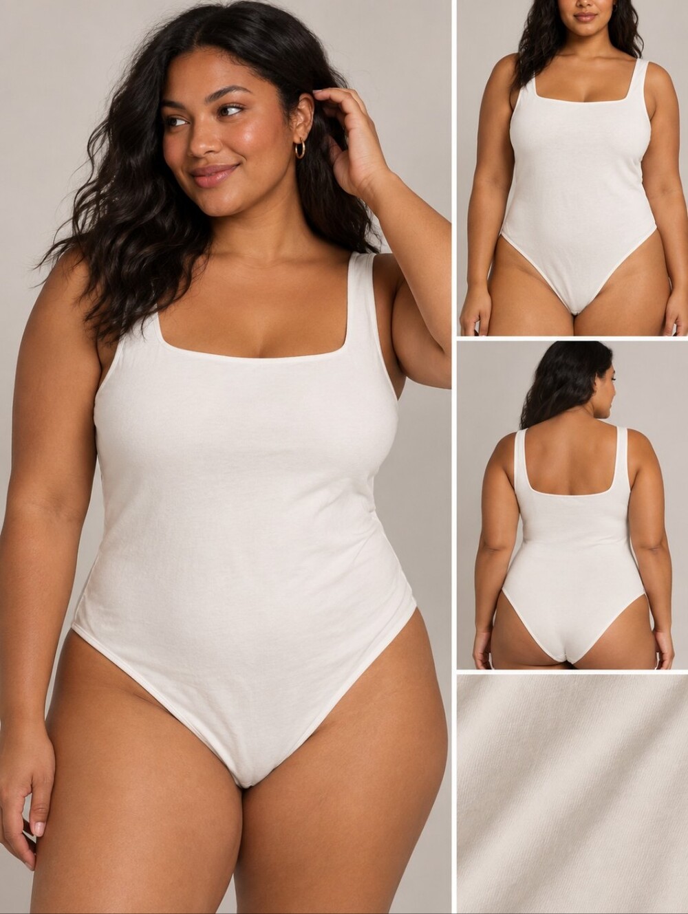 🌺 2/$30 Old Navy White Square Neck Bodysuit – Size XL